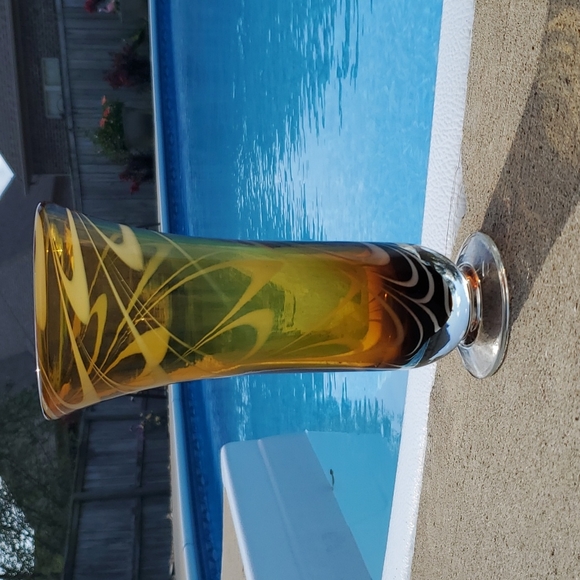 Source Unknown Other - Amber Glass Vase